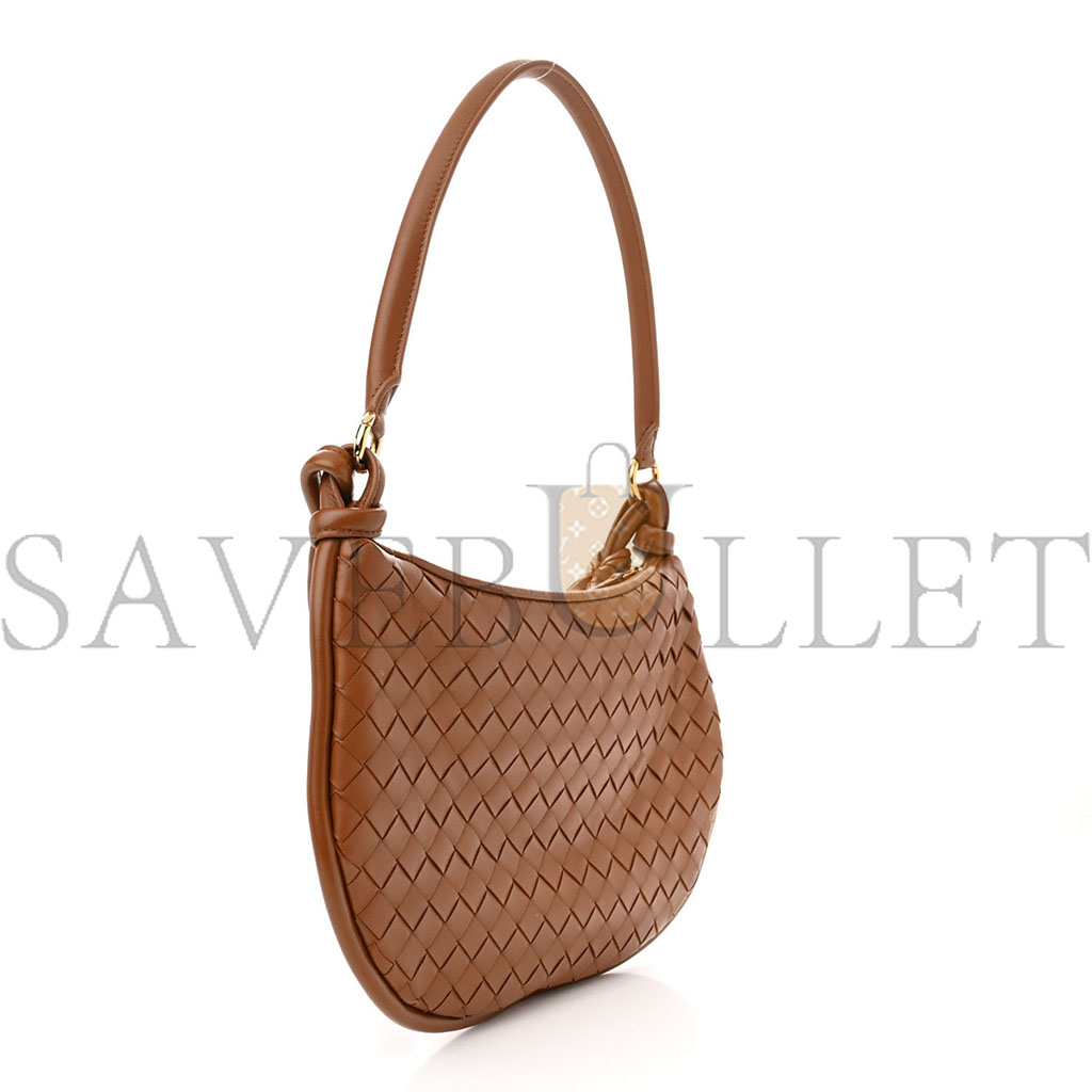 BOTTEGA VENETA NAPPA INTRECCIATO MEDIUM GEMELLI COGNAC (34*28*3cm)