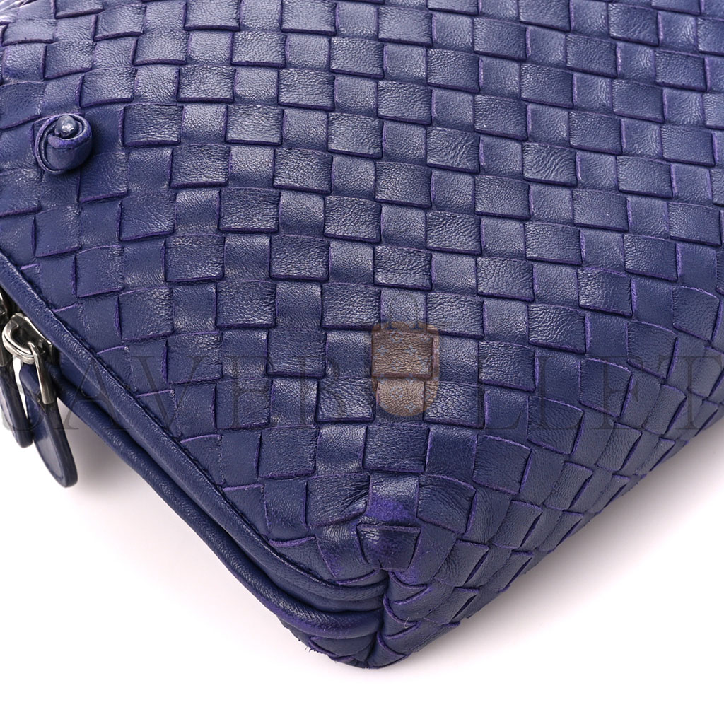 BOTTEGA VENETA NAPPA INTRECCIATO NODINI CROSSBODY MESSENGER PURPLE (23*19*5cm)