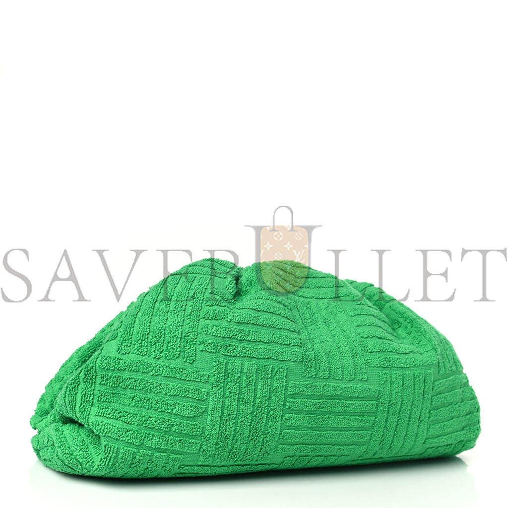 BOTTEGA VENETA SPONGE FABRIC THE POUCH CLUTCH GRASS (29*17*11cm)