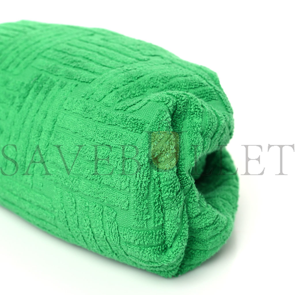 BOTTEGA VENETA SPONGE FABRIC THE POUCH CLUTCH GRASS (29*17*11cm)