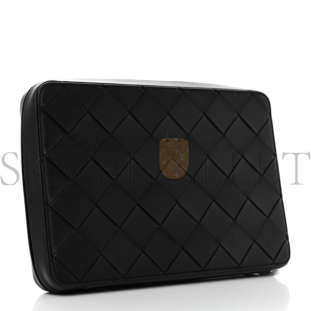 BOTTEGA VENETA NAPPA INTRECCIATO ORGANIZER CASE BLACK (28*19*4cm)