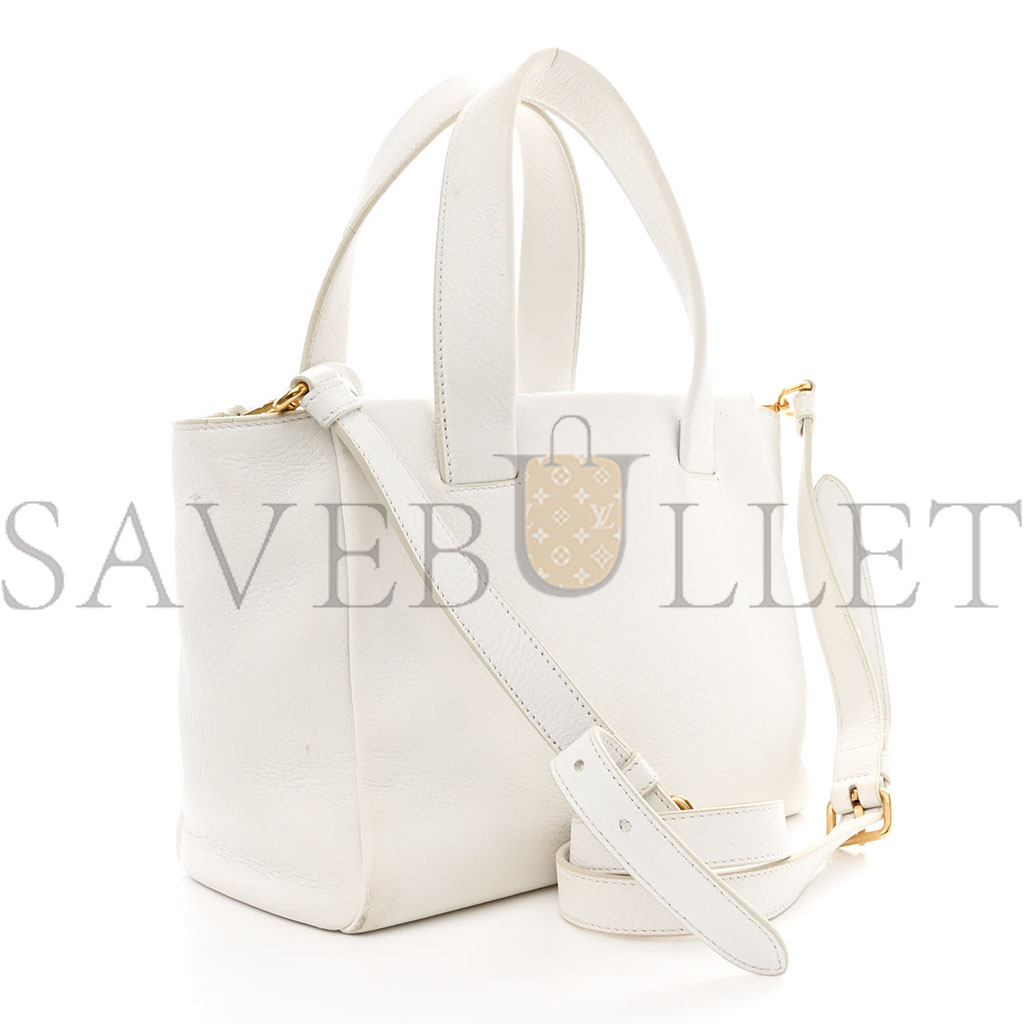 PRADA VITELLO CERVO MINI SATCHEL WHITE (24*24*11cm)