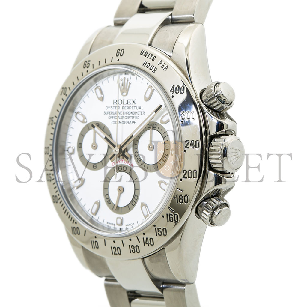 ROLEX DAYTONA COSMOGRAPH CARD WHITE DIAL MENS WATCH 40MM 116520