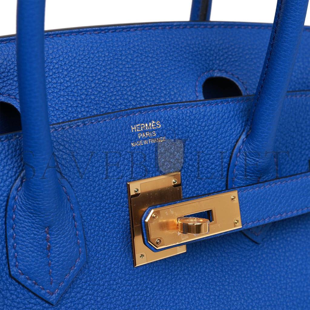 HERMES BIRKIN 30 BLEU ROYAL TOGO GOLD HARDWARE (30cm)