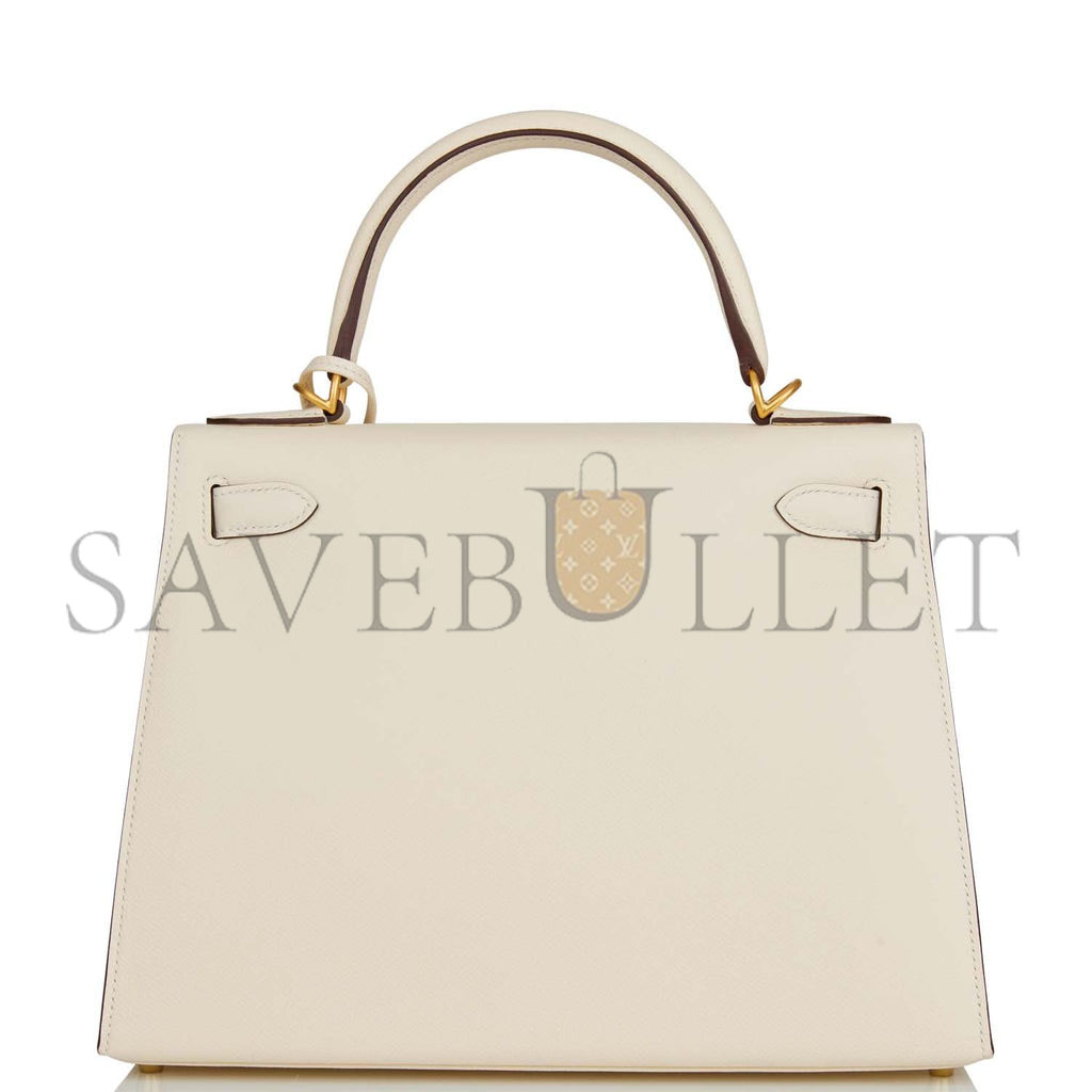 HERMES SPECIAL ORDER (HSS) KELLY SELLIER 28 NATA VERSO EPSOM BRUSHED GOLD HARDWARE  (28*22*10cm)