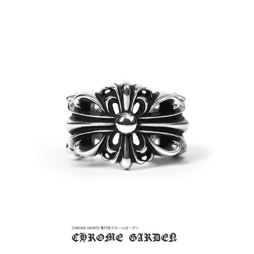 CHROME HEARTS DOUBLE FLORAL RING