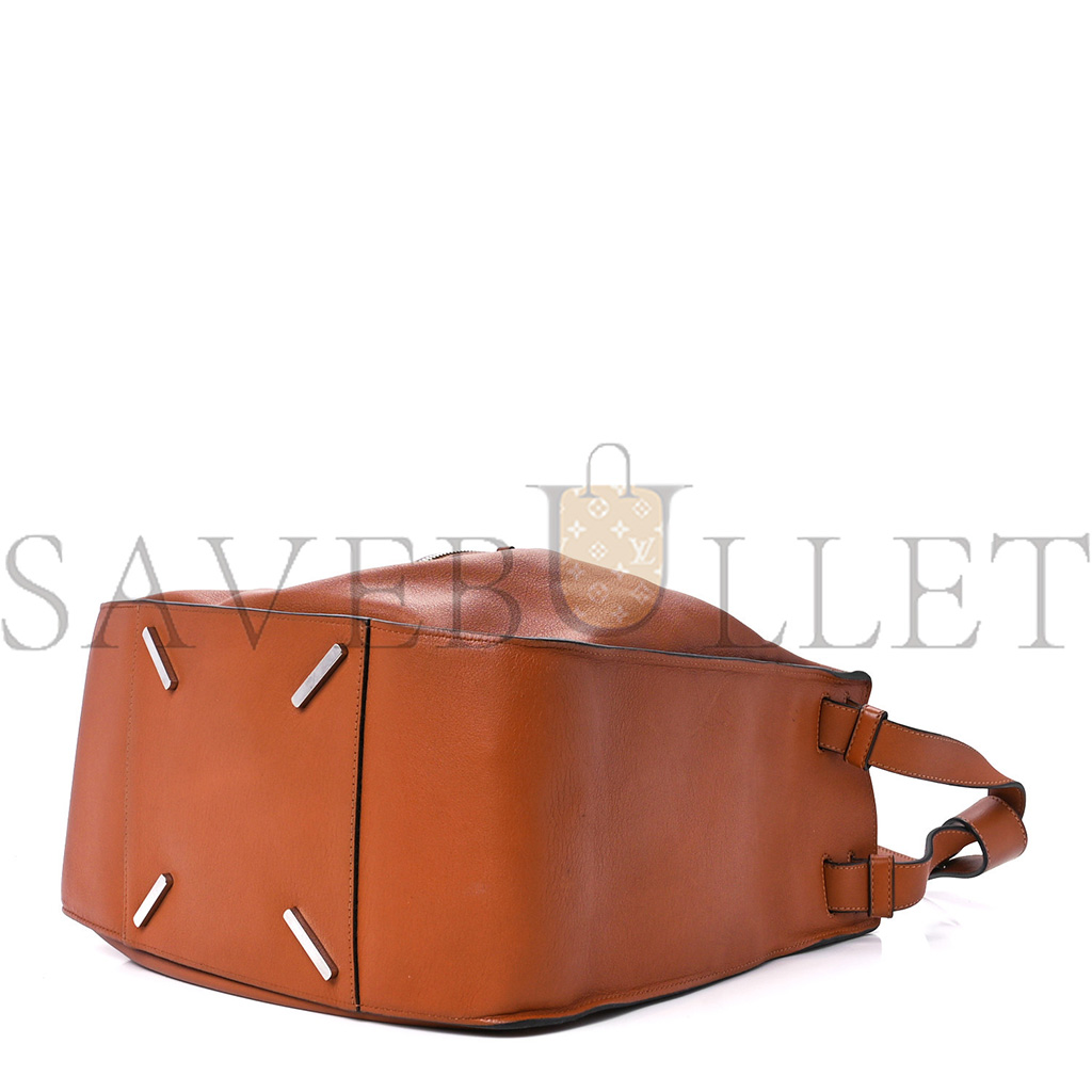 LOEWE CALFSKIN MEDIUM HAMMOCK SHOULDER BAG TAN (34*28*17cm)