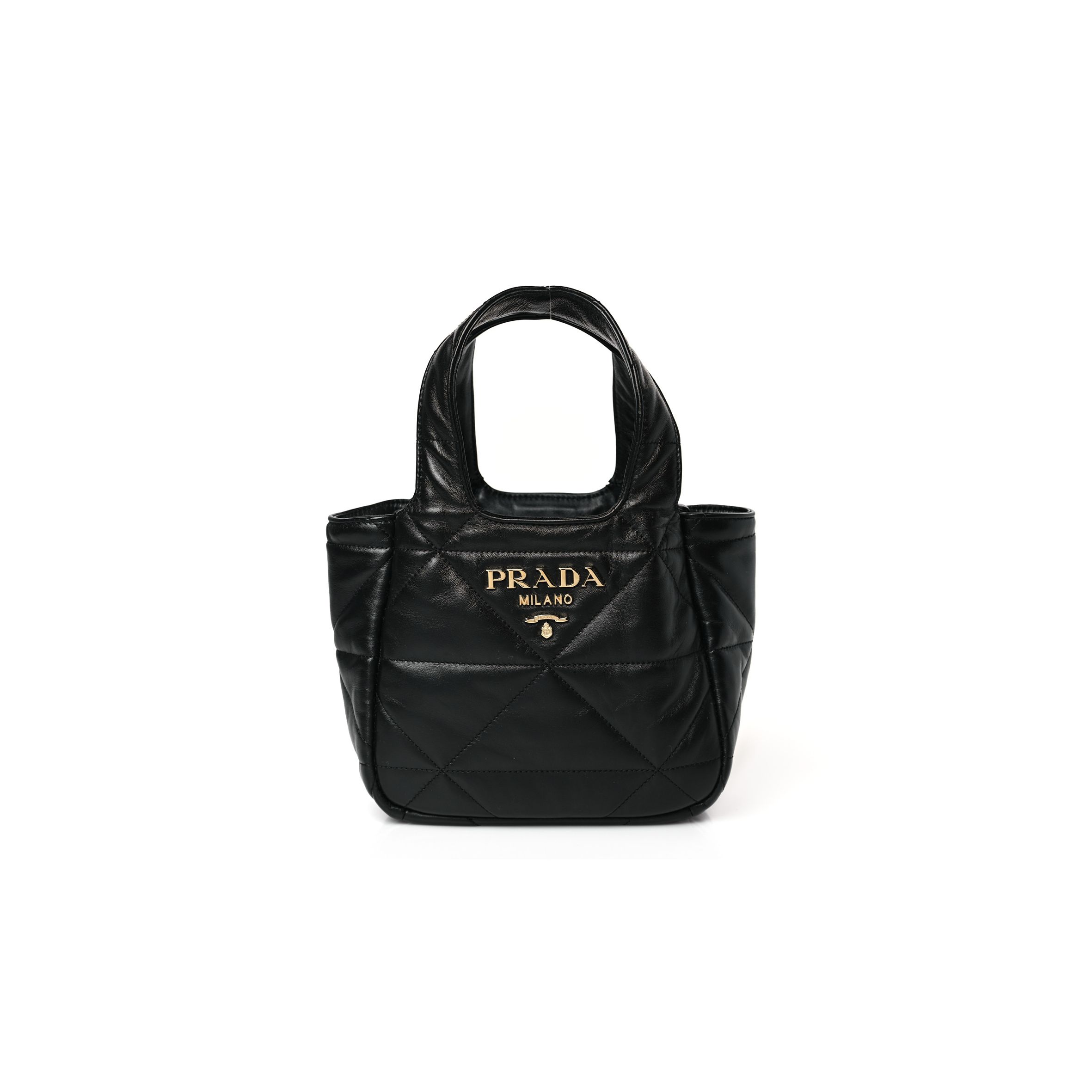 PRADA NAPPA QUILTED SMALL TOTE BLACK (29*24*11cm)