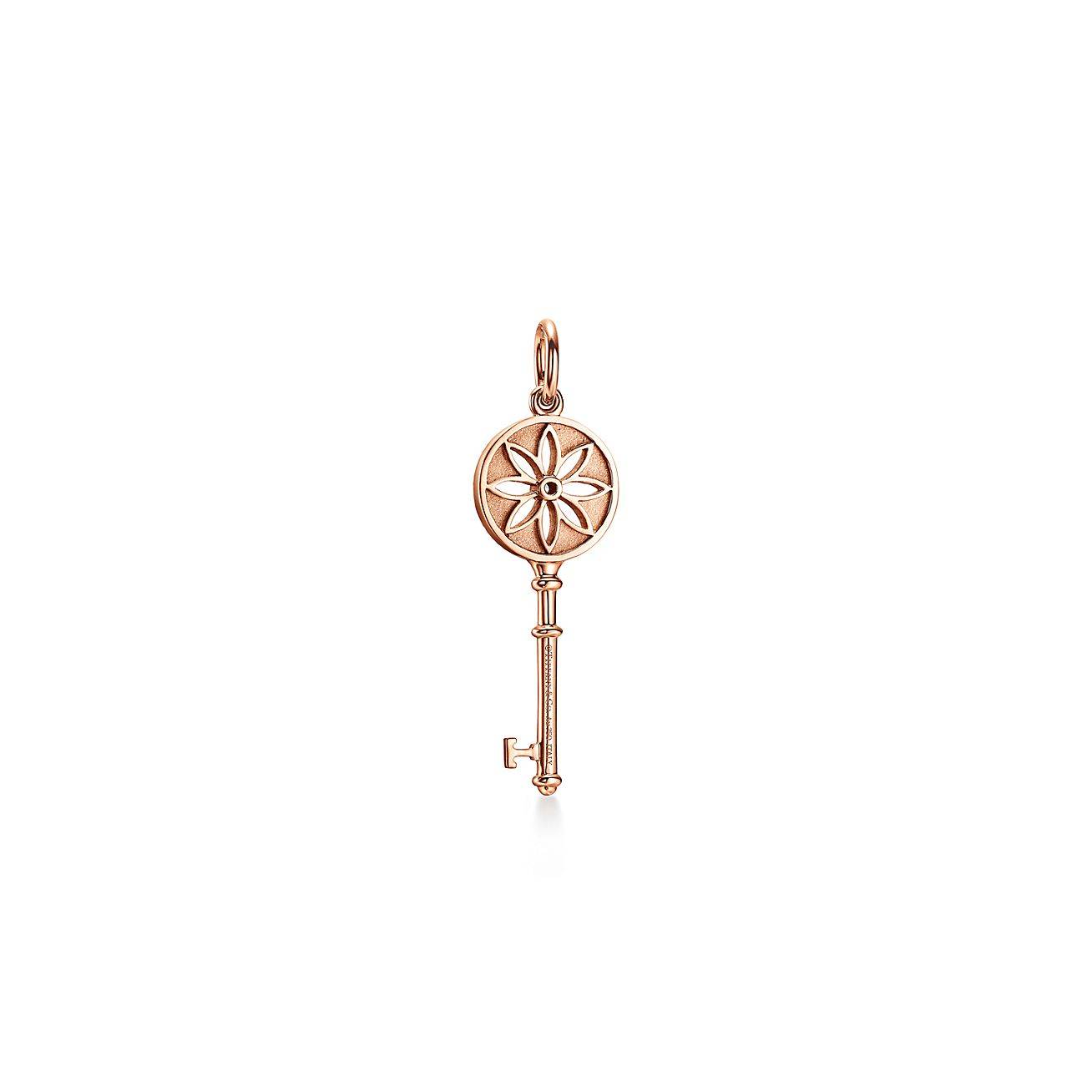 TIFFANY KEYS DAISY KEY IN ROSE GOLD WITH A DIAMOND, 1.5